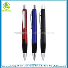 Good quality plastic barrel and rubber holder ball pen parts with logo printing